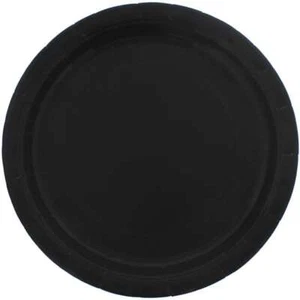 Black Biodegradable Round Paper Plates 22cm - Pack of 16 - Picture 1 of 1