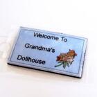 Welcome to Grandma's Dollhouse Blue Door Mat Serendipity HW475AY Miniature