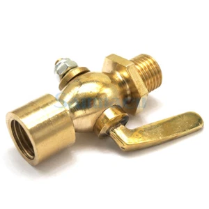 1/4" 3/8" 1/2" BSP M14 M16 M20 Male-Female Brass Drain Petcock Shut Off Valve - Picture 1 of 11