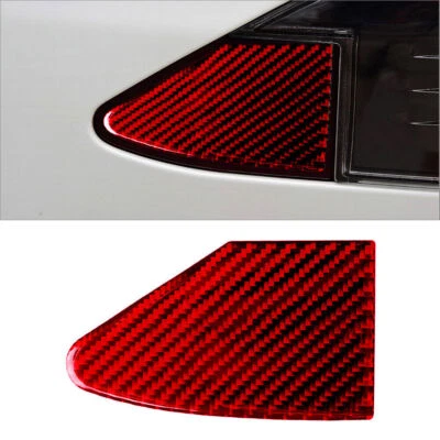 Cubierta de panel de puerto de carga de coche de fibra de carbono rojo para Tesla Model X 2014-2019 Foto 1 de 4