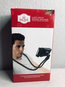 Soporte para teléfono Holiday-Time cuello perezoso negro nuevo en caja - Imagen 1 de 3