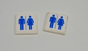 LEGO City : 2x Tuile Carreau 2 x 2 Toilette - Réf 3068pb0909 - Set 60073 - Imagen 1 de 1