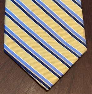 U.S Polo Assn. Gold Blue Hand Made 100% Polyester Men’s Neck Tie Made In China - Picture 1 of 9