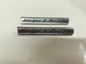 Placa lateral de aluminio ALFA ROMEO DISEGNO DI BERTONE tamaño 90 x 14 milímetros - Imagen 1 de 3