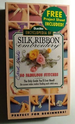 Bucilla Encyclopedia Of Silk Ribbon Embroidery, VHS 1997, Used. - Image 1 of 2