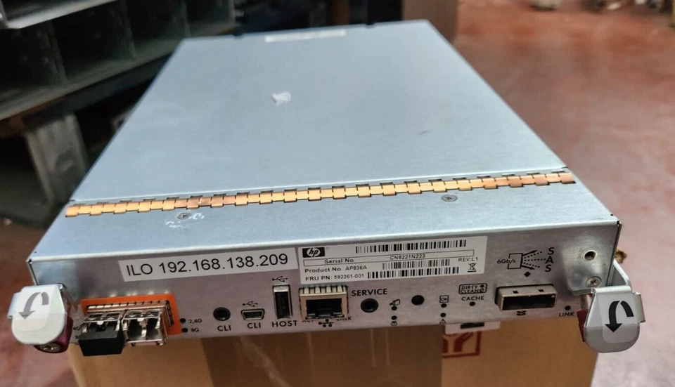 HP AP836A 592261-001 Storage Array Controller P2000 8Gb FC with 2x 8Gbps SFP - Image 1 of 4