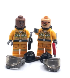 Lote 2) Minifigura Lego Estructura Bombero Amarillo Participaciones Ciudad, Pueblo, - Imagen 1 de 5