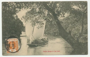 Karte Ceylon Sri Lanka Padda Barge in full Sail Segelboot - Imagen 1 de 2