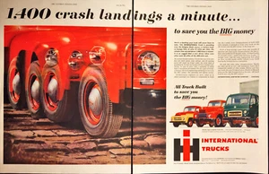 1955 International Trucks 2 PAGE Print Ad Rugged Belgian Block Course Rugged - Picture 1 of 6