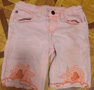 Vigoss Girls Sz 10 Reg Rise Super Stretch Summer Sunset Pink Bermuda Shorts - Picture 1 of 4