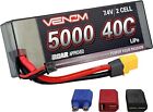 Venom Sport Power 40C 2S 5000mAh 7.4V LiPo Battery Roar Approved with Univers...