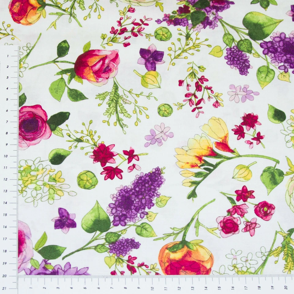 Sommerblüten Serie Radiance von Clothworks - 100% Baumwolle Patchwork (0176) - Bild 1 von 1