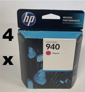 Posten 4 x Original HP C4904AN HP-940 Magenta Tintenpatrone, OEM, neu versiegelt - Bild 1 von 3