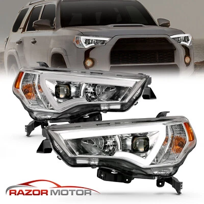 2014-2022 LED Running Light Chrome Projector Headlights For Toyota 4Runner SUV - Image 1 of 4