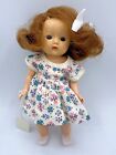 (A) Storybook Muffie Ginny Type Doll Vintage 8" Hard Plastic 1950'S In Dress