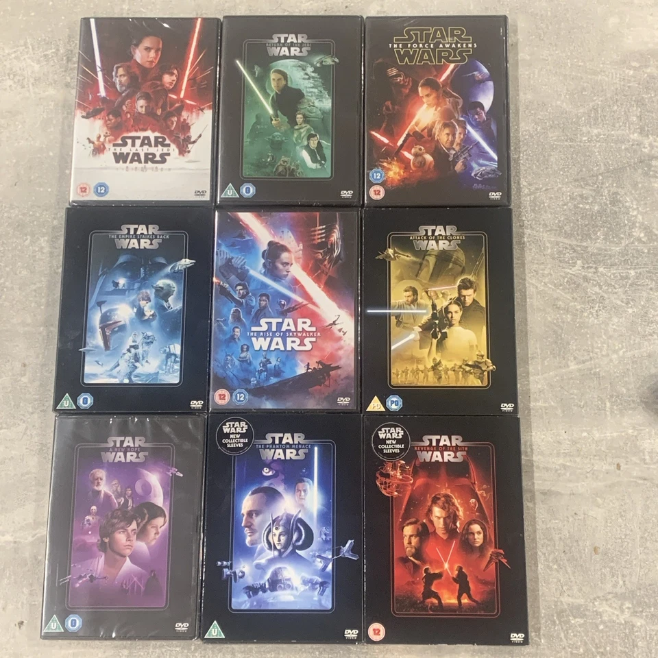 STAR WARS COMPLETE ORIGINAL 9 MOVIE COLLECTION Boxset (DVD) 1 2 3 4 5 6 7 8 9 - Image 1 of 1