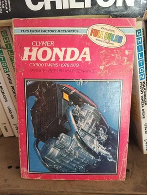 Manual de mantenimiento de reparación de servicio Clymer Honda CX500 Twins 1978 a 1979 Foto 1 de 2
