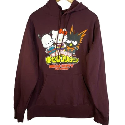 Hello Kitty My Hero Academia Hoodie Adult L Super Hero Kidcore Anime Streetwear - Image 1 of 4