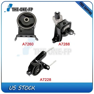 Engine Motor Mount Kit Fit For 2000-2005 Toyota Echo 1.5L Set of 3Pcs A7260 - Image 1 of 4