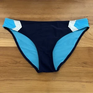 Slip bikini donna Aerie colorblock blu e bianco taglia media - Foto 1 di 5