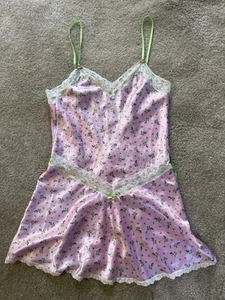 Vintage Y2K Betsey Johnson Pink Floral Nightgown - Picture 1 of 4