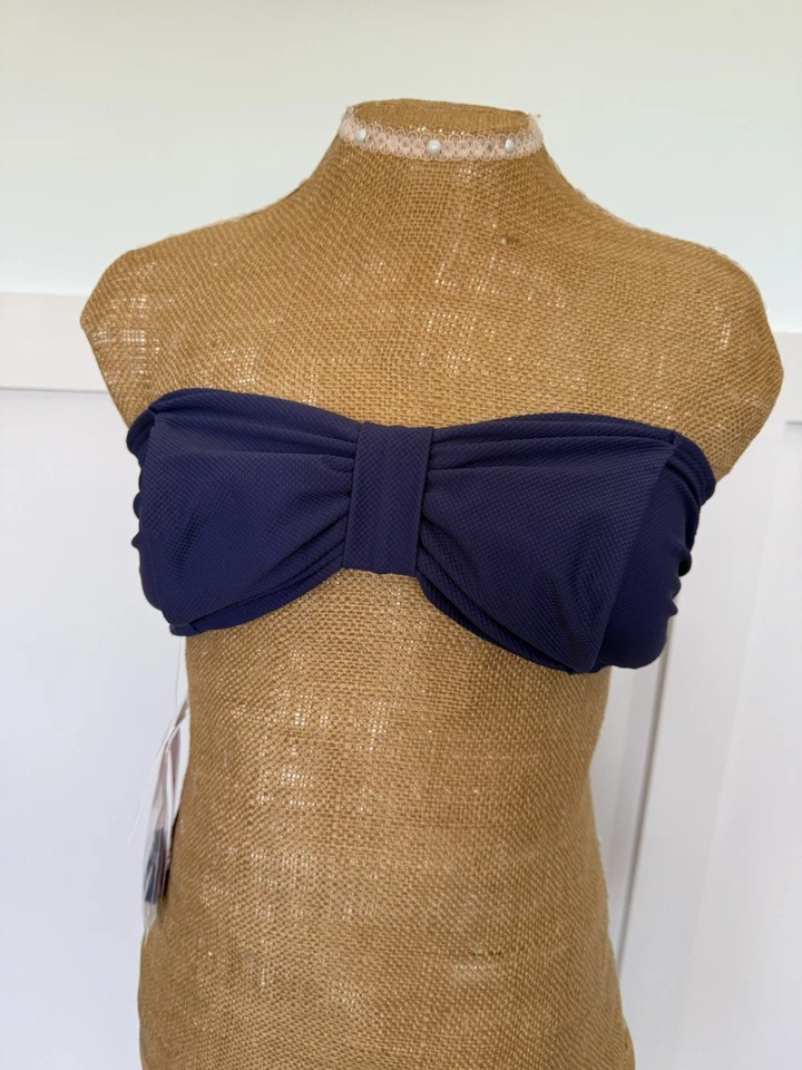 Top de bikini Betsy Johnson púrpura bandeau para mujer talla mediana NUEVO traje de baño playa piscina Foto 1 de 4