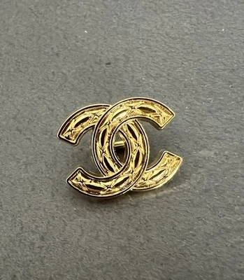 1 botón de vástago Chanel, 23 mm, botón de diseñador tono dorado Foto 1 de 2