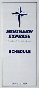 Southern Express Airlines Timetable July 1, 1984 - Bild 1 von 1