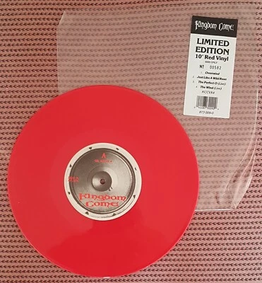 KINGDOM COME - OVERRATED 4-TRACK RED VINYL UK 10 INCH NUMBERED EDITION EP, MINT - Image 1 of 2