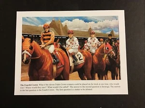 SIR BARTON GALANT FOX OMAHA ALMIRANTE DE GUERRA Ilustración Carreras de Caballos - Imagen 1 de 2