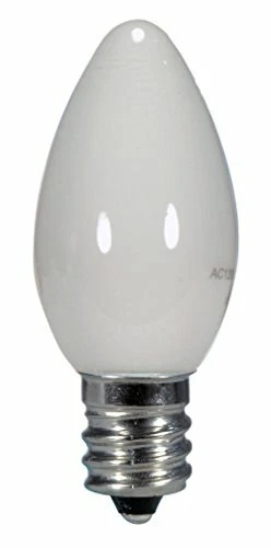 Satco S9157 LED C7 White 2700K Candelabra Base Light Bulb, 0.5W - Image 1 of 1