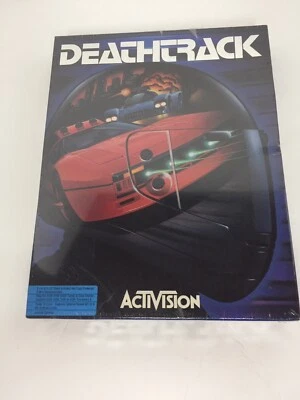 DEATHTRACK Activision 1989 Big Box PC DOS Game 3.5" and 5.25" Disks, NEW - Image 1 of 3