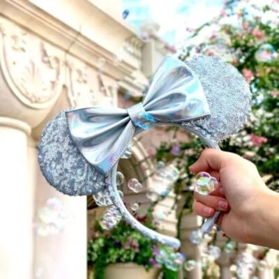 Diadema plateada Resort Magic Mirror Minnie Ears Cenicienta parques Disney Foto 1 de 4
