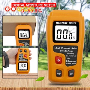 Feuchtigkeitsmesser Digital LCD Feuchtigkeitsdetektor Holzfeuchtigkeit Wohnwagen Tester Werkzeug 2 Pin - Bild 1 von 23