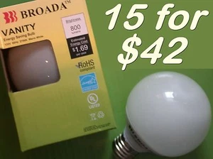 (15x) CFL Vanity Globe Compact Fluorescent Bulbs - 14watt Warm White ~60w Equiv - Picture 1 of 1