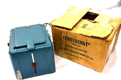 Caja de impresión de fotocrata vintage fabricación de equipos de aire en caja original Foto 1 de 4
