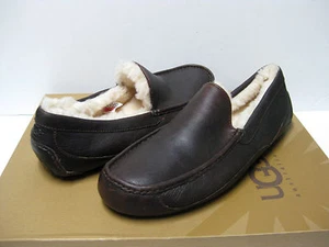 UGG ASCOT MEN SLIPPER LEATHER CHINA TEA US 10 /UK 9 /EU 43 - Picture 1 of 5