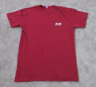Brixton T Shirt Men's Large Burgundy Spell Out Back Graphic Short Sleeve, VGC