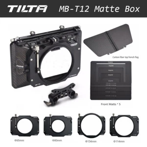 Tilta MB-T12 4*5.65 Lightweight Carbon Fiber Matte box Clamp-on 15mm Rod Adapter - Picture 1 of 6