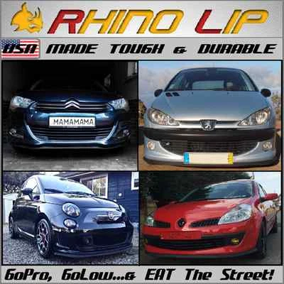 Peugeot 206 207 208 GT 3008 301 306 Universal Rubber Flex Chin Spoiler Splitter - Image 1 of 4