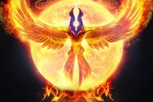 Phönix Poster 2'x3' Spiritueller Tierdruck Dekor Vogelliebhaber Cool Fire Strong - Bild 1 von 1