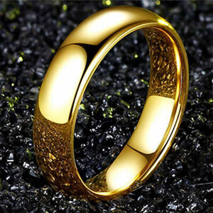 Classic Rainbow Colorful Stainless Steel Band Ring 6mm Size 7-13 for Men Women