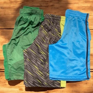 3 Pc Boys Top Brand Running/Athletic Dri-Fit Polyester Shorts Sz M - Picture 1 of 5