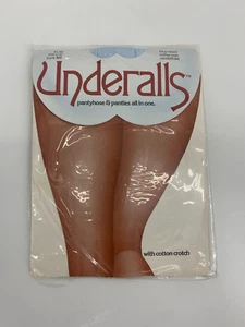 Underalls BLUE BIKINI Coffee Legs Style 300 Cotton Crotch Pantyhose 1976 Sz C/D - Picture 1 of 6