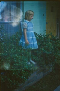 Vintage 35mm Dia 1960 Abstrakt Geist hinter Mädchen Doppelbelichtung - Bild 1 von 1