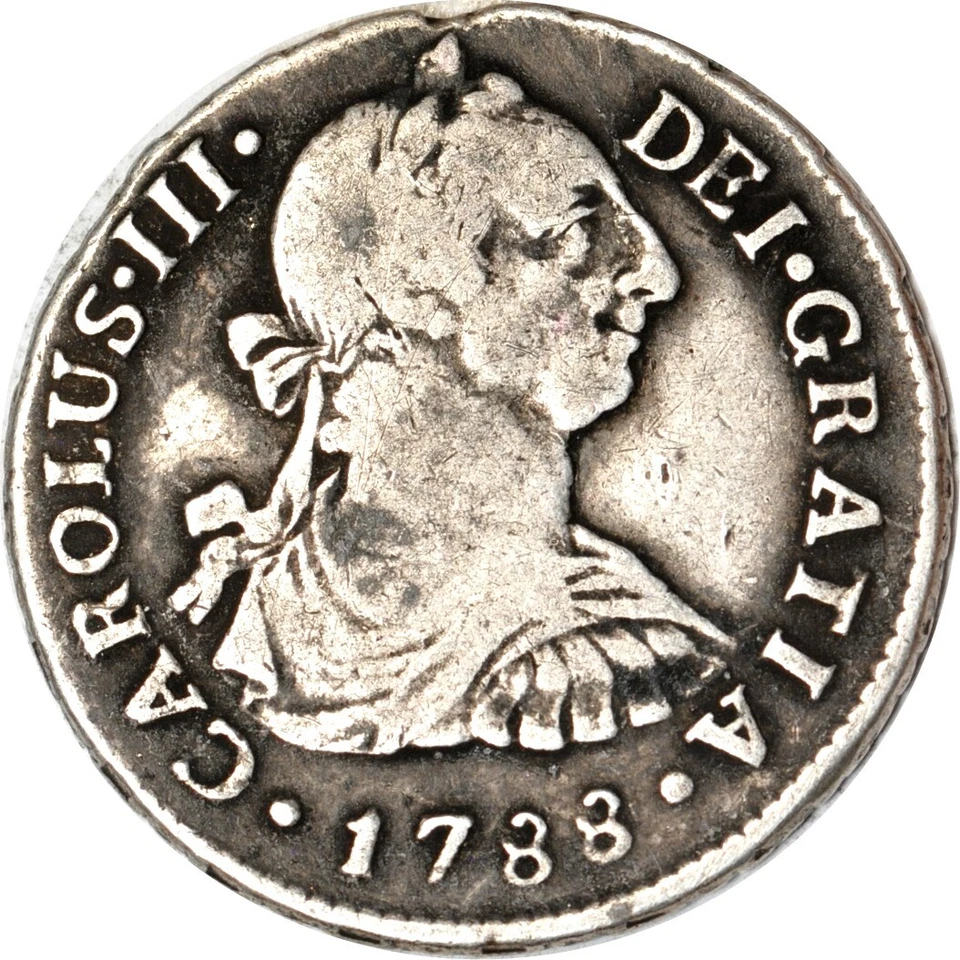 Peru, Lima 2 Reales Charles III; 1788 LIMAE IJ Fine K18393 - Image 1 of 2