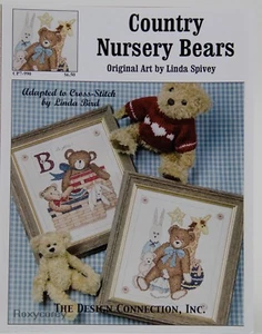 Linda Spivey Country Nursery Bears Counted Cross Stitch Pattern/Chart Only - Picture 1 of 1