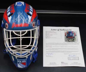 2001-02 New York Rangers Team Signed Goalie Helmet Brian Leetch +22 JSA D12297 - Picture 1 of 12