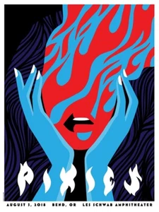 🎸 Póster de concierto de Pixies 2018 🔥 Dan Stiles SE #171/175 🎨 Alt Rock Art Bend, O - Imagen 1 de 1