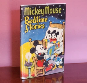 1940s FIRST UK EDITION, MICKEY MOUSE BED TIME STORIES BY WALT DISNEY WITH DJ - Picture 1 of 23
